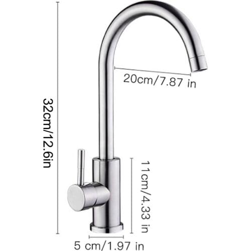 Brushed Nickel Stainless Steel Kitchen Sink Mixer Taps Faucet Brushed Process Swivel Basin Faucet 360 Degree Tap Kitchen Faucet
