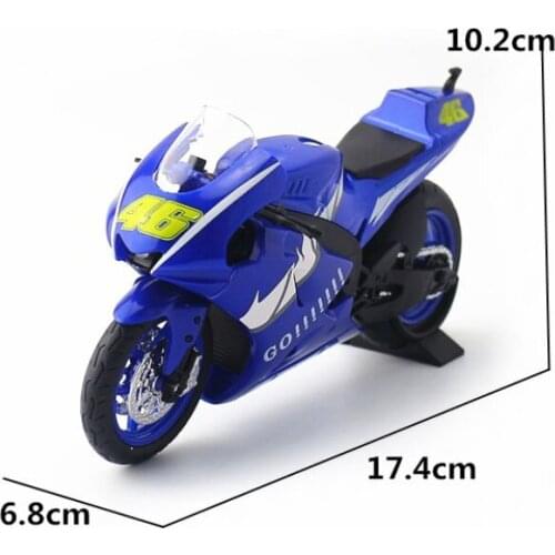 1: 12 Yamaha Simulation Alloy Motorcycle Model Childrens Toy Car With Sound And Light Boys Birthday Gift Blue