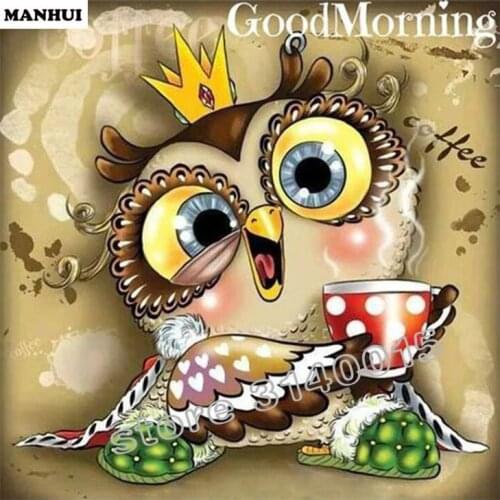 3D Diy Diamond Painting Cross Stitch Kit Diamond Embroidery Cartoon owl 5D Diamond Mosaic Paste Pattern ABC304