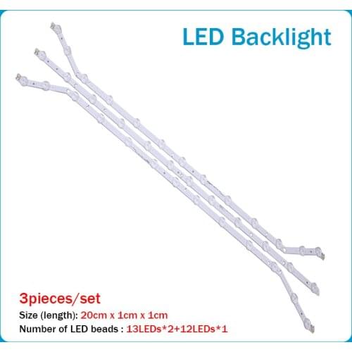 New Kit 3pcs 12/13LED 76CM LED strip for Samsung UH40H6203AF 2013SVS40 LM41-00001V LM41-00001W BN96-28766A BN96-28767A