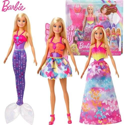 Barbie Original Fairytale Mermaid Rainbow Dolls Body 1/4 Baby Dolls Toys for Girls Brinquedos Juguetes Girls Toys for Children