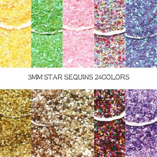 Paillettes 3mm Star Nail Art Sequin Pvc Loose Sequins Confetti DIY Scrapbooking Wedding Nail Art Decoration Lentejuelas