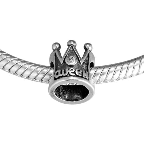 Fits For Pandora Charms Bracelets Crown Beads 100% 925 Sterling-Silver-Jewelry Free Shipping