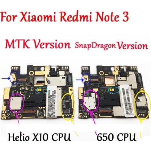 Full Work Unlock Mobile Electronic Panel Motherboard Circuits Global Firmware For Xiaomi Hongmi Redmi Note 3 Note3 Pro 650 CPU