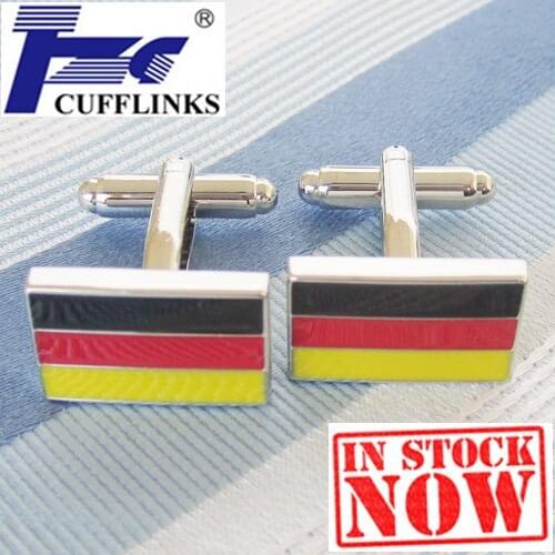 German Flag Cufflink Cuff Link 2 Pairs Free Shipping Promotion