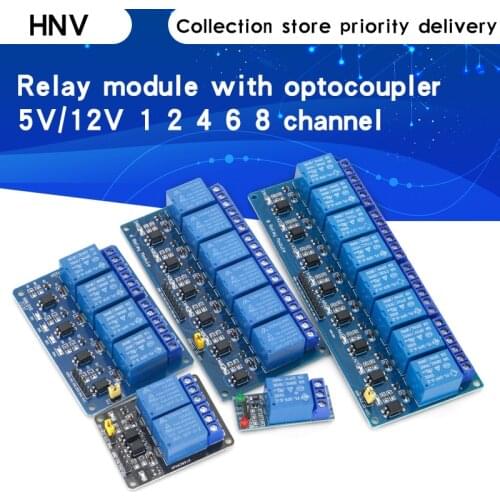 5v 12v 1 2 4 6 8 channel relay module with optocoupler Relay Output 1 2 4 6 8 way relay module for arduino In stock