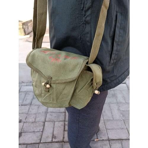 Military Orginal Surplus Vietnam War Chinese Military Type 56 Drum Messenger Mag Pouch