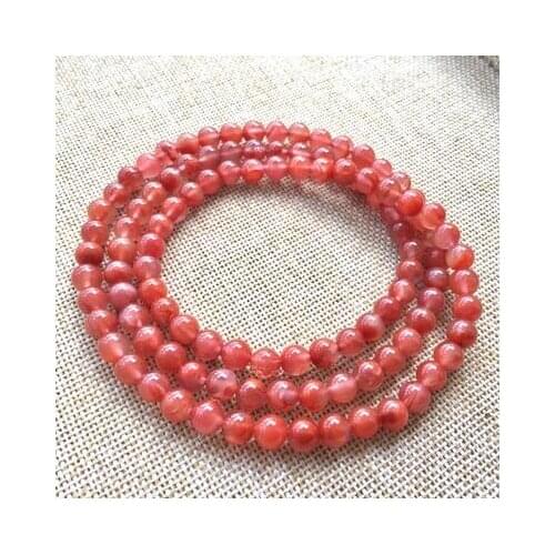 South Red jadeit Liangshan material original stone ice floating flame pattern hand string bracelet necklace persimmon ros