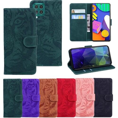 Animal Embossed Leather Case for Samsung Galaxy A72 A52 A42 A32 A12 A02S A71 A51 A21 A01 Etui Flip Wallet Stand Shockproof Cover