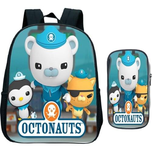 Cartoon The Octonauts Kindergarten Backpack Toddler Preschool Bags Kids Schoolbag Boys Girls 2 Pcs Set Bookbag Kawaii Mochila