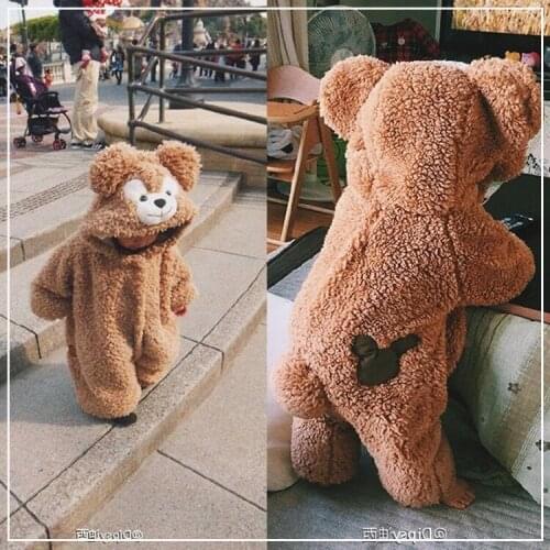 2020 Fashion Boy Girl Baby Clothes Flannel Newbron Baby Rompers Spring Autumn Animal Bear Style Full Sleeve Infant Jumpsuits