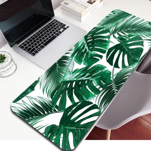 Banana Tree Green Leaf Palm Landscape High Quality Large Mouse Pad XXL Laptop Office Mouse Pad Keyboard Pad Kawaii Mousepad Desk