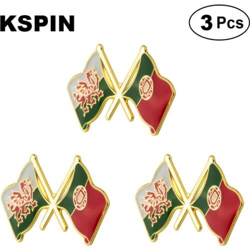 WALES & Portugal Lapel Pin Brooches Pins Flag badge Brooch Badges