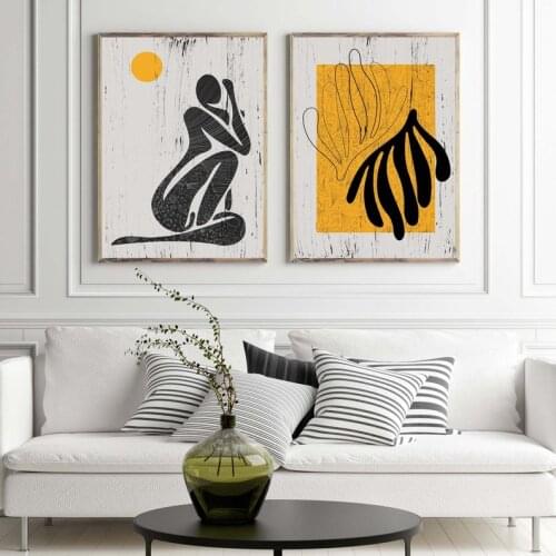 Black Women Silluetthe Female Body Poster Prints Canvas Oil Painting Art Wall Pictures Home Decor No Frame