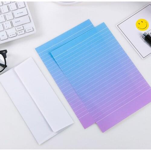 Gradient Envelopes Diy Multifunction Specialty Paper Envelope For Letter Paper Postcards School Material School Supplies
