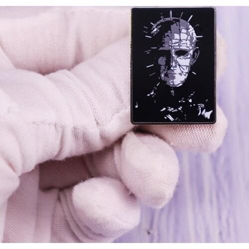 Hellraiser Pinhead Enamel Pin Brooch Classic Horror Movie Badge Jewelry halloween Accessory