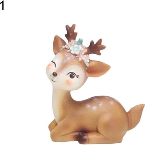 HOT SALES!!! Cute Simulated Sika Deer Christmas Home Party Desktop Cake Decor Baking Supply Cute Artificial Deer Xmas Gifts