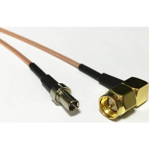 3G ZTE modem cable TS9 Male straight to SMA male right angle pigtail RG178 Wholesale 15CM 6" Adapter