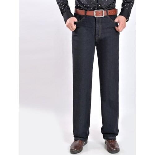 New Arrival Autumn and Winter Style Jeans Men Pants Tall waist Plus Size 30-40 Straight tooling Loose mens trousers