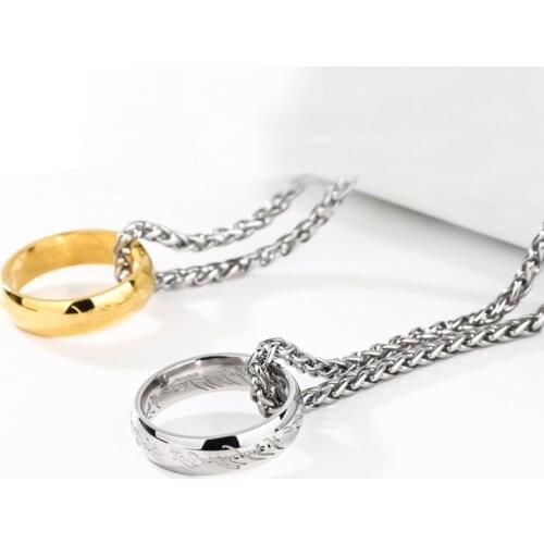 Men necklace gold pendant stainless steel jewelry on the neck pendant statement necklace 2019 big necklaces vintage accesories