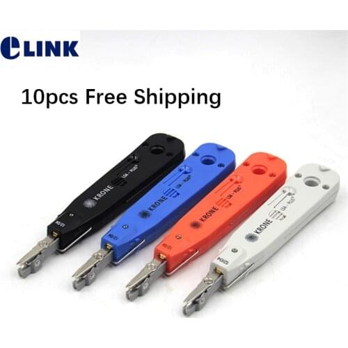 KRONE LSA-Plus Punch Down Tool Kit with Sensor for Telecom Phone Wire RJ11 Ethernet LAN Network Cat5 RJ45 Cable Portable ELINK