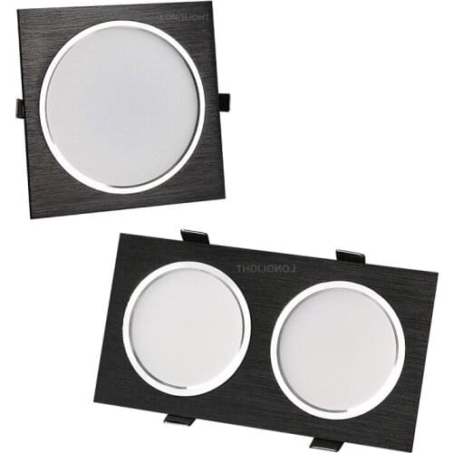 New Square Led Downlight 7W 12W 24W 30W 110V 220V Led Panel Samsung Chips Led Spot Lamp Grille Light 3000K 6000K