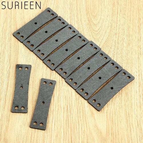 Hunting 10Pcs Microfiber Leather Slingshots Pouches Multi-hole Outdoor Shooting Bow Sling Shots Catapults Replacement 80X23X20mm