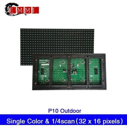 P10 Outdoor Single Color LED Display Panel 320mmx160mm Waterproof LED Display Module 32x16 Pixel LED Board