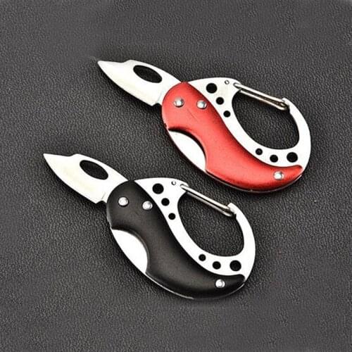 Portable Stainless Steel knife Key Chain Hook Pocket Mini QQ Knife Egg Shaped Folding Knives Outdoor Camping Hiking Tools