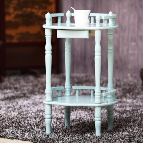 European Style Bedside Bedside Small Table Round Coffee Table Phone Table Assembly Sofa Side Corners Mediterranean