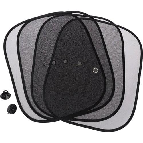 Sun Shades 2pcs Black Side Car Interior UV protection Rear Window Sunshades Lightweight, foldable and easy to carry