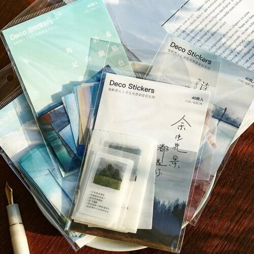 Light Shadow Sky Record Book Decorative Stationery Stickers Scrapbooking DIY Diary Album Stick Lable