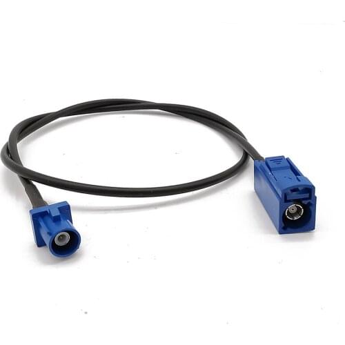 Fakra Blue C Male to Fakra C Female Extension Cable RG174 GPS Antenna Adapter for Car Stereo Head Unit GPS Navigation 1-15M