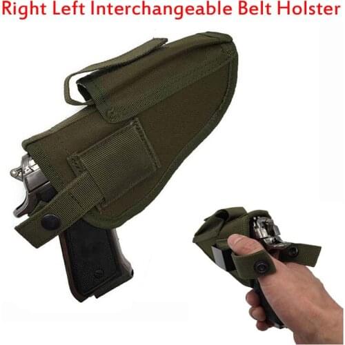 Military Airsoft Pistol Accessories Tactical Gun Holster Left Right Interchangeable Outdoor Sport Magazine Nylon Belt Holster