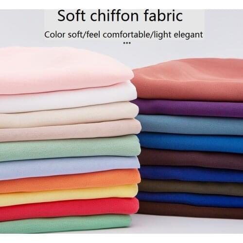 150cm*100cm Solid Color 100D Chiffon Georgette Fabric Transparent Lining Costume Skirt Clothes Summer Lining Home Sewing Fabric