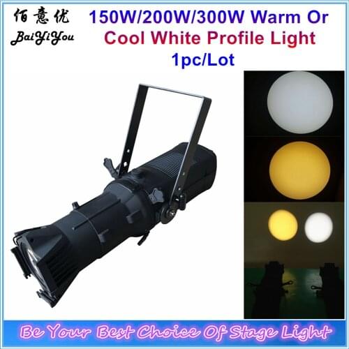 1x High Power 150/200/300W Led Profile Projector Light LUMINUS Warm Cool White Single Color Manual Zoom Led Spot Light