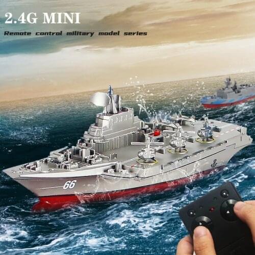 2.4G RC Remote speed control rc boat Military Warship boat Toys Mini Electric RC Aircraft gift for boys children water toys