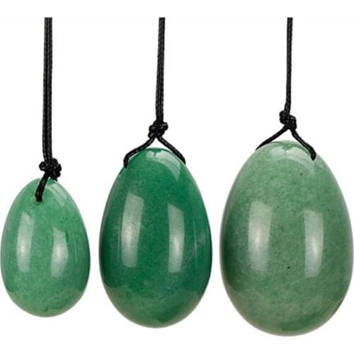 3 PC /set dongling jade crystal egg and rope Yoni egg massage tool pelvic kegel sport vaginal contractions