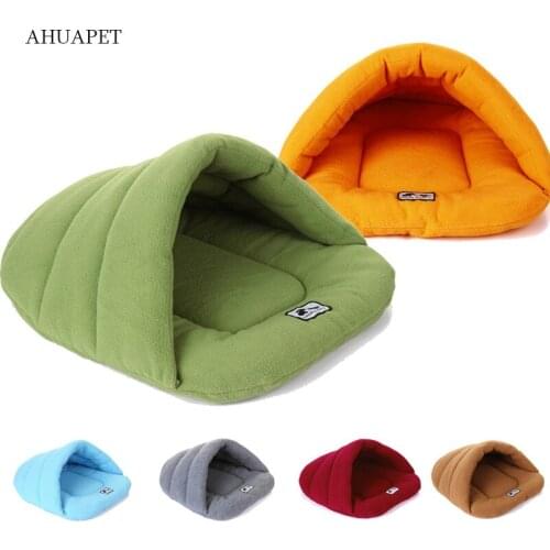 AHUAPET Dog Puppy Kennel Cave Bed Sofa Eco-Friendly Dog House Bed Sleeping Bag Winter Warm Nest Pet Cat Small Pet Products E