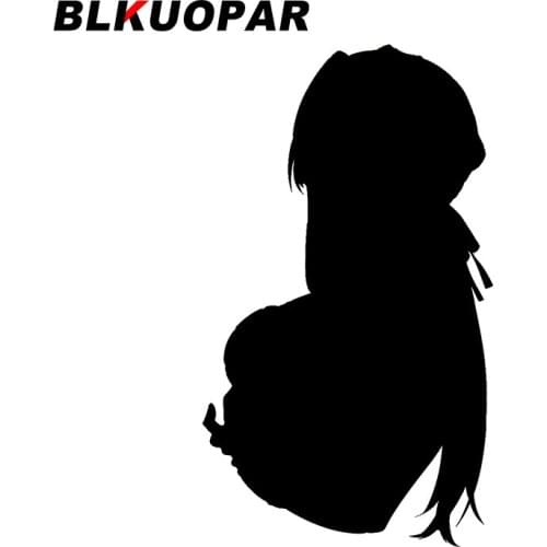 BLKUOPAR Car Stickers Girl with Long Hair Decals Waterproof Personality Decals Anime Scratch-Proof Windshield Vehicle Decor
