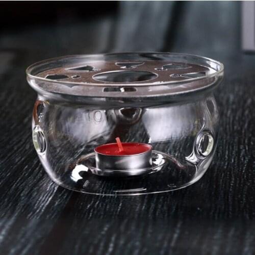 Free Shipping 2set/pack Hand-made Heat Resistant Glass Base Teapot Warm Holder Heating Base Tea Warmer Teapot Accessories Holder