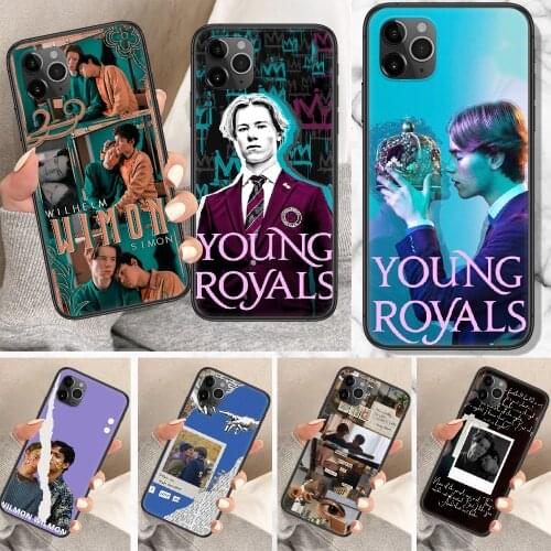 Young Royals Simon and Wilhelm Phone Case For iphone 5 5S SE 2 6 6S 7 8 11 12 Mini Plus X XS XR Pro Max black pretty hoesjes