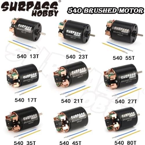 Surpass Hobby 540 80T 13T 17T 21T 23T 27T 35T 45T 55T Brushed Motor for 1/10 Off-Road Rock Crawler Climbing RC Car