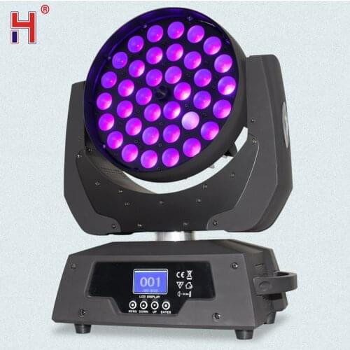 Moving Head Lyre LED Zoom Wash Light 36X12W RGBW 4In1 Colors DJ Spot Beam Effect For Night Club Disco Wedding Party Show