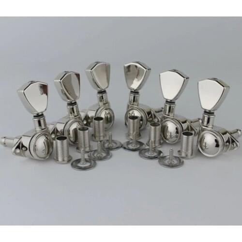 GUYKER 3R3L Nickel Tuners Guitar Models Rear lock string Electric Guitar Machine Heads Trapezium Button