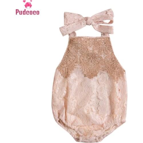 Lovely Newborn Toddler Infant Baby Girl Rompers Summer Sleeveless Backless Lace Jumpsuit Romper Baby Girls Clothes Sunsuit