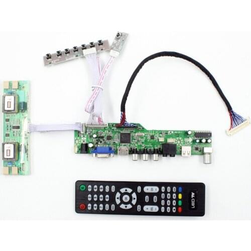 M6V5 LCD TV controller board with TV AV VGA Audio USB HDMI-compatible for 19 inch lcd panel 1440x900 LTM190M2-L31 M190PW01 V3
