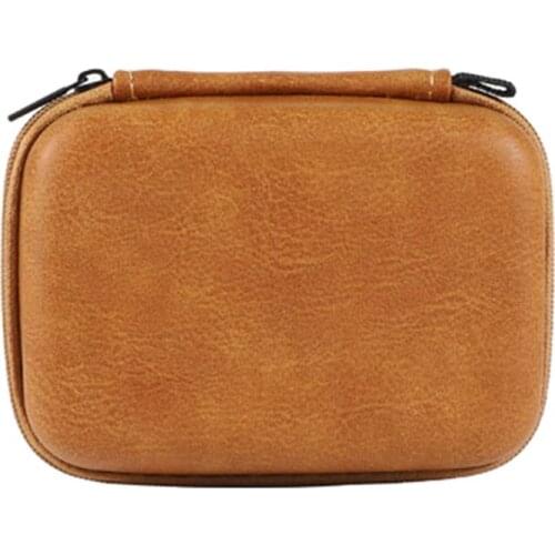 Mini USB Data Cable Organizer Leather Earphone Storage Bag Case Zipper Pouch Box LX9B