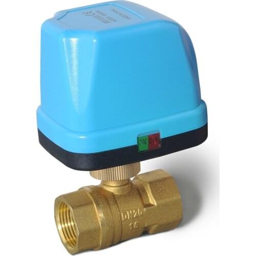 Miniature Electric actuator Two-way motorized Ball 3 way Valve with Three-wire Two-control for Air Conditioning Water Heating