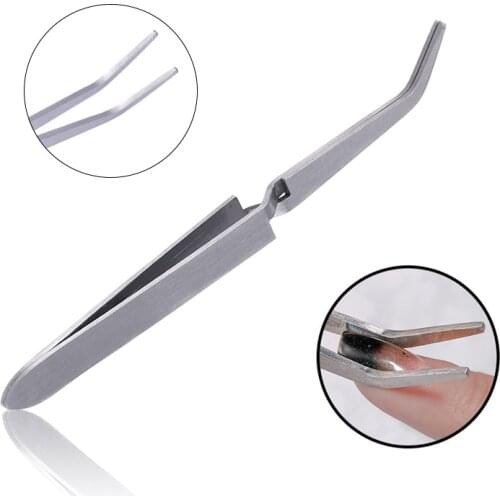 Nail Art Shaping Clip Stainless Steel Cross Action Tweezers Multi-Function Clip Tweezers Nipper Manicure Nail Art Tools